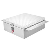 Darrahopens Home & Garden > Bathroom Accessories > Bath Towels & Robes VEVOR Truck Bed Tool Box, Heavy Duty Aluminum Tool Box with Diamond Plate, Storage Toolbox Chest Organizer Supports up to 100 kg, Ideal for Pickup, Truck Bed, RV, Trailer, 770 x 610 x 230 mm, Silver