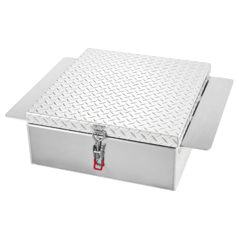 Darrahopens Home & Garden > Bathroom Accessories > Bath Towels & Robes VEVOR Truck Bed Tool Box, Heavy Duty Aluminum Tool Box with Diamond Plate, Storage Toolbox Chest Organizer Supports up to 100 kg, Ideal for Pickup, Truck Bed, RV, Trailer, 770 x 610 x 230 mm, Silver