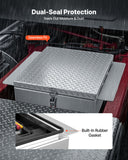 Darrahopens Home & Garden > Bathroom Accessories > Bath Towels & Robes VEVOR Truck Bed Tool Box, Heavy Duty Aluminum Tool Box with Diamond Plate, Storage Toolbox Chest Organizer Supports up to 100 kg, Ideal for Pickup, Truck Bed, RV, Trailer, 770 x 610 x 230 mm, Silver