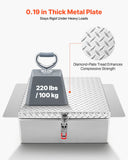 Darrahopens Home & Garden > Bathroom Accessories > Bath Towels & Robes VEVOR Truck Bed Tool Box, Heavy Duty Aluminum Tool Box with Diamond Plate, Storage Toolbox Chest Organizer Supports up to 100 kg, Ideal for Pickup, Truck Bed, RV, Trailer, 770 x 610 x 230 mm, Silver