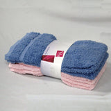 Darrahopens Home & Garden > Bathroom Accessories Budget Pack of 4 Expressions Home Budget Cotton Hand Towels 42 x 67 cm Pink + Blue