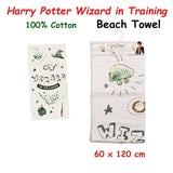 Darrahopens Home & Garden > Bathroom Accessories Caprice Harry Potter Wizard in Training Cotton Beach Licensed Towel 60 x 120 cm