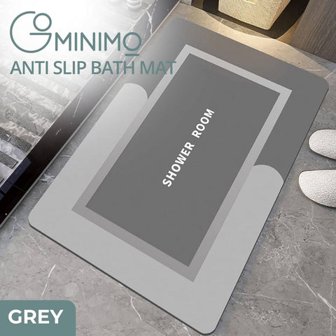 Darrahopens Home & Garden > Bathroom Accessories Gominimo Anti-Slip Bath Mat Diatom Rectangle 80*50cm (Grey) GO-BM-107-DA