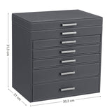 Darrahopens Home & Garden > Bathroom Accessories Jewellery Grey Box, 6 Layers,  5 Drawers