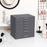 Darrahopens Home & Garden > Bathroom Accessories Jewellery White Box, 6 Layers,  5 Drawers