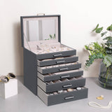 Darrahopens Home & Garden > Bathroom Accessories Jewellery White Box, 6 Layers,  5 Drawers
