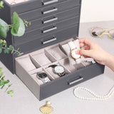 Darrahopens Home & Garden > Bathroom Accessories Jewellery White Box, 6 Layers,  5 Drawers