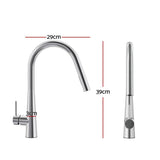 Darrahopens Home & Garden > Bathroom Accessories Kitchen Mixer Tap Pull Out Round 2 Mode Sink Basin Faucet Swivel WELS Chrome
