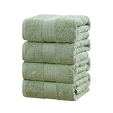 Darrahopens Home & Garden > Bathroom Accessories Linenland 4 Piece Cotton Bath Towels Set - Sage Green