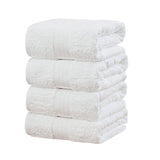 Darrahopens Home & Garden > Bathroom Accessories Linenland 4 Piece Cotton Bath Towels Set - White