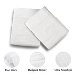 Darrahopens Home & Garden > Bathroom Accessories Linenland Bath Towel 4 Piece Cotton Hand Towels Set - White