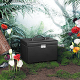 Darrahopens Home & Garden > Bathroom Accessories Lockable Jewelry Box 3-Tier Display Case