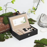 Darrahopens Home & Garden > Bathroom Accessories Lockable Jewelry Box 3-Tier Display Case