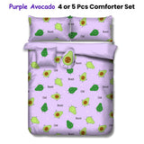 Darrahopens Home & Garden > Bathroom Accessories Ramesses Purple Avocado Kids Advventure 5 Pcs Comforter Set Queen