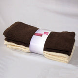 Darrahopens Home & Garden > Bathroom Accessories Set of 4 Budget Cotton Hand Towels 42 x 67 cm Chocolate Cream