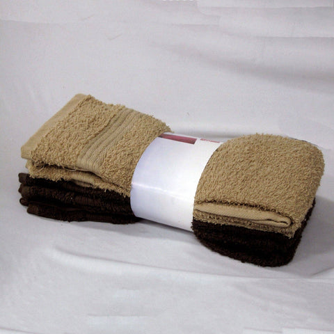 Darrahopens Home & Garden > Bathroom Accessories Set of 4 Budget Cotton Hand Towels 42 x 67 cm Chocolate Latte