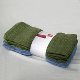 Darrahopens Home & Garden > Bathroom Accessories Set of 4 Budget Cotton Hand Towels 42 x 67 cm Olive Blue