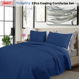 Darrahopens Home & Garden > Bathroom Accessories Shangri La 2000TC Nobility Cooling Embroidered 3 Pcs Comforter Set Queen