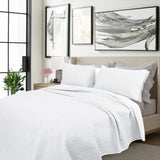 Darrahopens Home & Garden > Bathroom Accessories Shangri La 2000TC White Cooling Embroidered 3 Pcs Comforter Set King