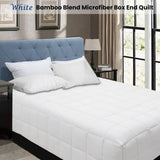 Darrahopens Home & Garden > Bathroom Accessories Shangri La Bamboo Blend Microfiber Box End Quilt White Single