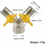 Darrahopens Home & Garden > Bathroom Accessories > Shower Accessories 1/2" Switch Valve, Y-Shaped Three-Way Valve With Shut-Off Valve, Shower Head, Shower Arm, Washing Machine Spout