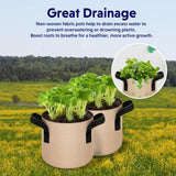 Darrahopens Home & Garden > Bathroom Accessories > Shower Accessories 10-Pack 1-Gallon Fabric Grow Bags – Heavy-Duty Breathable Non-Woven Plant Pots with Handles for Vegetables, Herbs, Flowers (Camel)