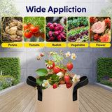 Darrahopens Home & Garden > Bathroom Accessories > Shower Accessories 10-Pack 3-Gallon Fabric Grow Bags – Heavy-Duty Breathable Non-Woven Plant Pots with Handles for Vegetables, Herbs, Flowers (Camel)