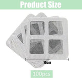 Darrahopens Home & Garden > Bathroom Accessories > Shower Accessories 100-Piece Shower Drain Filter - Sticky Hair Shower Filter - Sink Filter, Bathtub, Bathroom & Kitchen Shower Drain Filter Sticker - 10cm - Gray