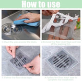 Darrahopens Home & Garden > Bathroom Accessories > Shower Accessories 100-Piece Shower Drain Filter - Sticky Hair Shower Filter - Sink Filter, Bathtub, Bathroom & Kitchen Shower Drain Filter Sticker - 10cm - Gray