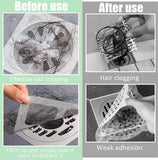Darrahopens Home & Garden > Bathroom Accessories > Shower Accessories 100-Piece Shower Drain Filter - Sticky Hair Shower Filter - Sink Filter, Bathtub, Bathroom & Kitchen Shower Drain Filter Sticker - 10cm - Gray