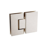 Darrahopens Home & Garden > Bathroom Accessories > Shower Accessories 180° Brass Glass-to-Glass Shower Door Hinge in Nickel