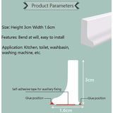 Darrahopens Home & Garden > Bathroom Accessories > Shower Accessories 2M/78In Silicone Shower Threshold Water Barrier, Wet ROom Floor Water Barrier, Bathroom Water DAm, Shower Sealing