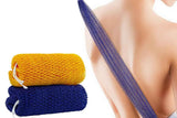 Darrahopens Home & Garden > Bathroom Accessories > Shower Accessories 2PCS African Net Sponge Body Scrubber for Exfoliating and Bathing - Blue & Yellow