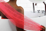 Darrahopens Home & Garden > Bathroom Accessories > Shower Accessories 2PCS African Net Sponge Body Scrubber for Exfoliating and Bathing - Green & Pink