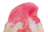 Darrahopens Home & Garden > Bathroom Accessories > Shower Accessories 2PCS African Net Sponge Body Scrubber for Exfoliating and Bathing - Green & Pink