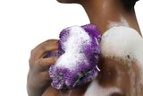 Darrahopens Home & Garden > Bathroom Accessories > Shower Accessories 2PCS African Net Sponge Body Scrubber for Exfoliating and Bathing - Purple & Pink