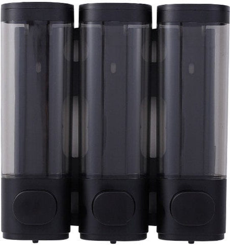 Darrahopens Home & Garden > Bathroom Accessories > Shower Accessories 3 Wall-Mounted Soap Dispensers, No Drilling Required - Drip-Proof, Suitable for Gel, Shampoo, and Lotion - Black