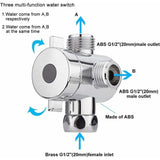 Darrahopens Home & Garden > Bathroom Accessories > Shower Accessories 3 Way Multi-Function Shower Faucet Diverter Shower Head Adapter For Shower Arm Kitchen Sink G1/2" T-Bar Faucet