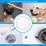 Darrahopens Home & Garden > Bathroom Accessories > Shower Accessories 30-pack hair traps - Mesh filter - Strong self-adhesive drain hair trap - Suitable for bathrooms, bathtubs and balconies - Anti-clogging (round)