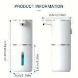 Darrahopens Home & Garden > Bathroom Accessories > Shower Accessories 380ml touchless sensor automatic soap dispenser - wall-mounted, rechargeable lithium battery, USB charging, modern black design, suitable for bathroom and kitchen, bathroom soap dispenser | modern soap dispenser | touchless soap dispenser