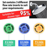 Darrahopens Home & Garden > Bathroom Accessories > Shower Accessories 4 pcs Water Flow Restrictor Set, Shower Flow Restrictor Set For Water Saving, Up To 70% Water Saving 4L/6L/9L/Min Water