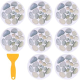 Darrahopens Home & Garden > Bathroom Accessories > Shower Accessories 8 pcs ROund Bathtub Stickers, Diameter 15Cm, Bath Stone Pattern, Bathroom Background, Sticker With Scraper, For