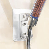 Darrahopens Home & Garden > Bathroom Accessories > Shower Accessories Adjustable Bracket Suction Shower Head Handset Holder Bathroom Wall Mount +Hooks