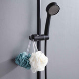 Darrahopens Home & Garden > Bathroom Accessories > Shower Accessories Adjustable Shower Head Holder for Slide Rail, 18-28 mm Shower Rod Fit, 360 Degree Rotation Rotatable with 2 Hooks, Chrome/Black Finish Options In Australia - Darrahopens