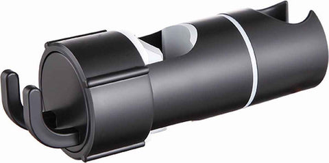 Darrahopens Home & Garden > Bathroom Accessories > Shower Accessories Adjustable Shower Head Holder for Slide Rail, 18-28 mm Shower Rod Fit, 360 Degree Rotation Rotatable with 2 Hooks, Chrome/Black Finish Options In Australia - Darrahopens