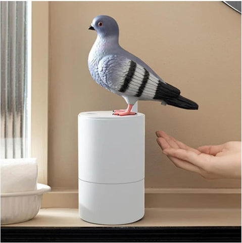 Darrahopens Home & Garden > Bathroom Accessories > Shower Accessories Adorable Grey Pigeon Smart Motion Sensor Foam Pump - Touchless Hand Washer with Anti-Glare Technology for Outdoor & Bright Light