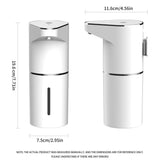 Darrahopens Home & Garden > Bathroom Accessories > Shower Accessories Automatic Sensor Foam Soap Dispenser – 350mL Rechargeable Touchless Hand Soap Pump with 3 Adjustable Levels & Type-C Charging (White)