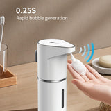 Darrahopens Home & Garden > Bathroom Accessories > Shower Accessories Automatic Sensor Foam Soap Dispenser – 350mL Rechargeable Touchless Hand Soap Pump with 3 Adjustable Levels & Type-C Charging (White)