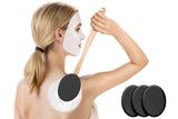 Darrahopens Home & Garden > Bathroom Accessories > Shower Accessories Back and Foot Lotion Applicator with 4 Replacement Pads Sunscreen Applicator Tool - Black