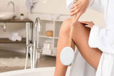 Darrahopens Home & Garden > Bathroom Accessories > Shower Accessories Back and Foot Lotion Applicator with 4 Replacement Pads Sunscreen Applicator Tool - White
